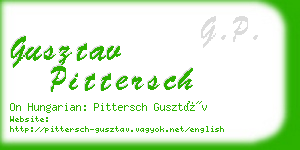 gusztav pittersch business card